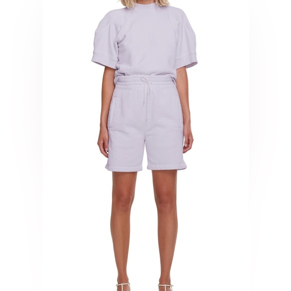 Agolde Pants - AGOLDE BOXING EXAGGERATED‎ WAISTBAND SHORTS JELLYBEAN and SWEATSHIRT SET